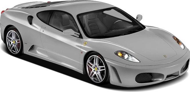 Silver sports coupe with aerodynamic design and alloy wheels