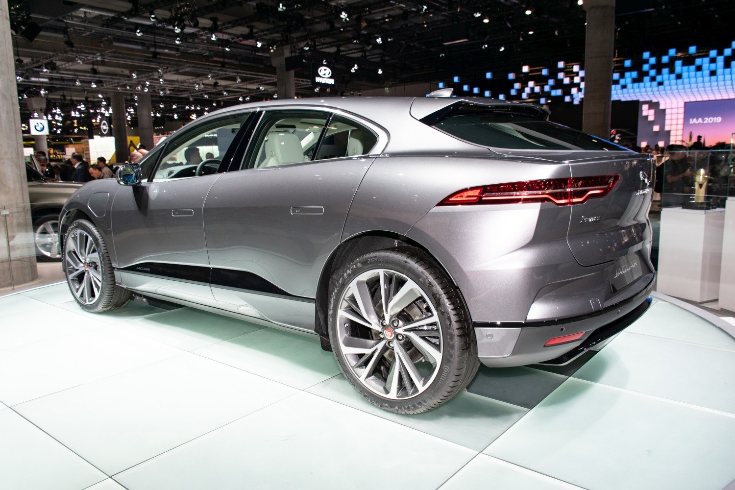 Rear side with sleek tail lights and alloy wheels