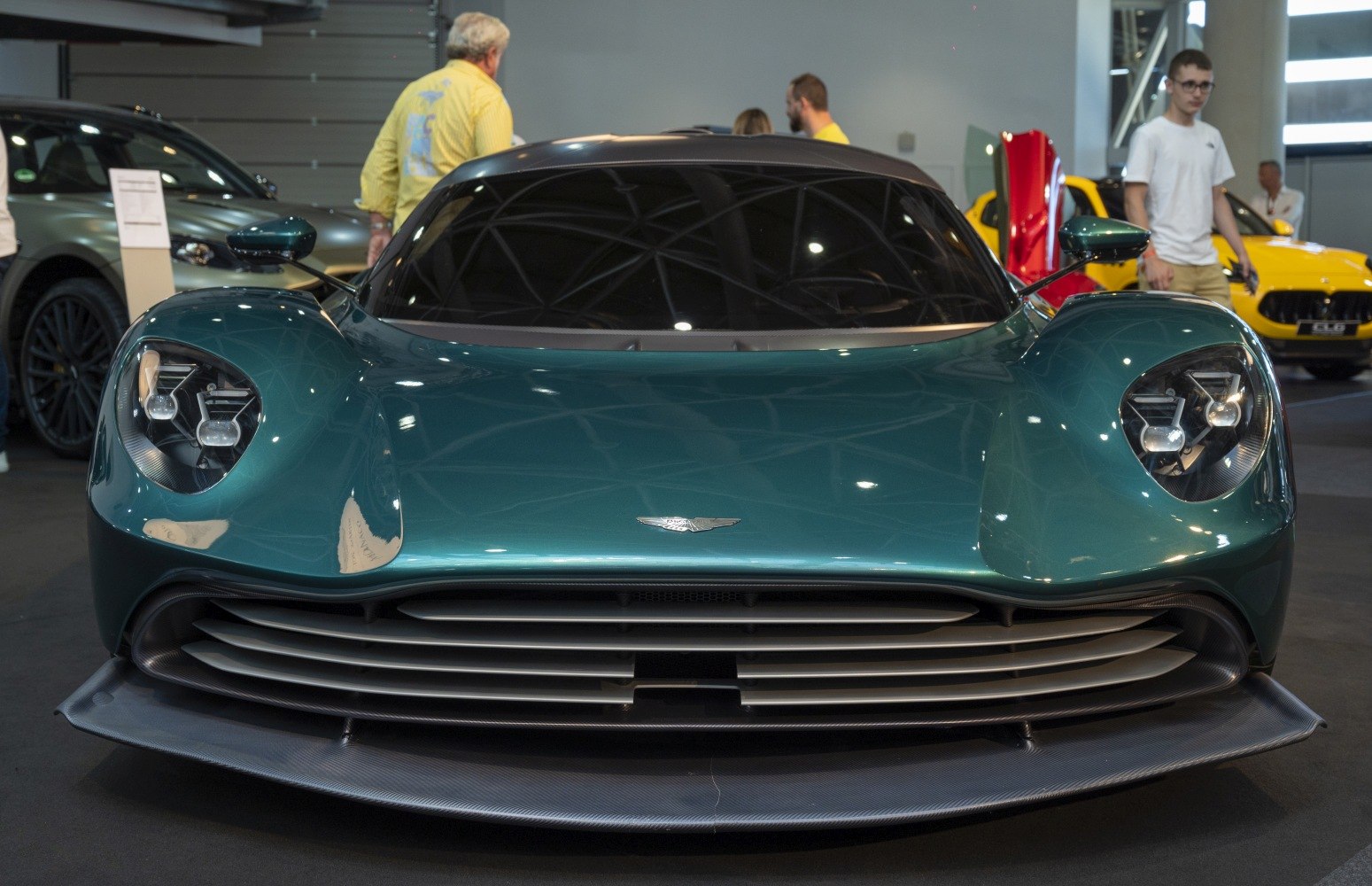 Futuristic front design with unique headlights and aerodynamic splitter