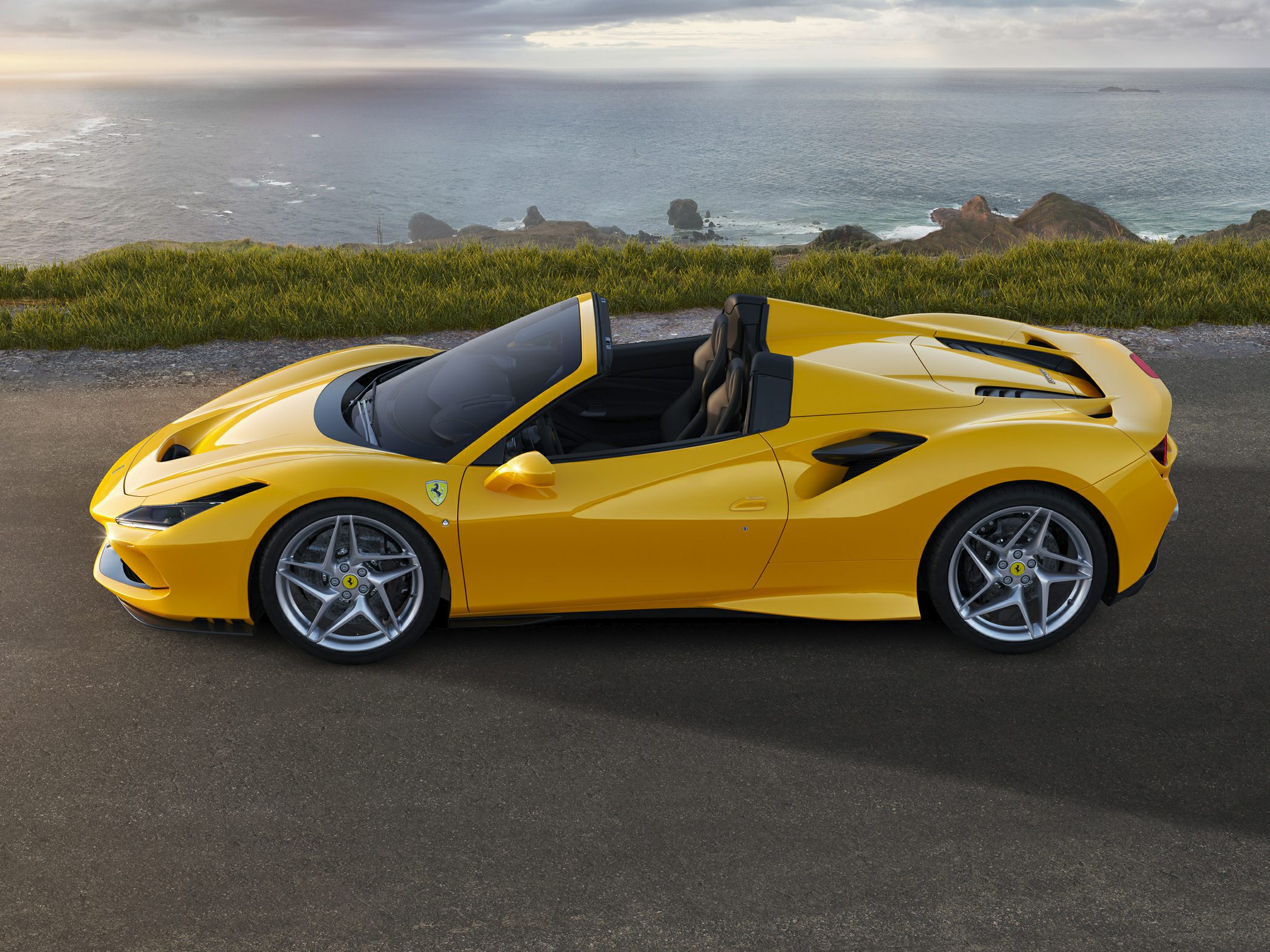2020 Ferrari F8 Spider Side View Left