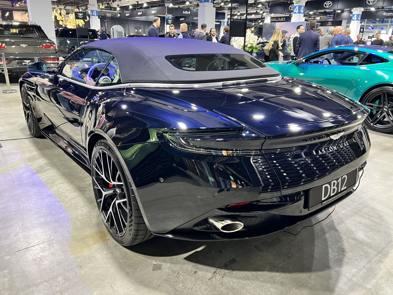 Convertible with fabric soft top and rear LED lights