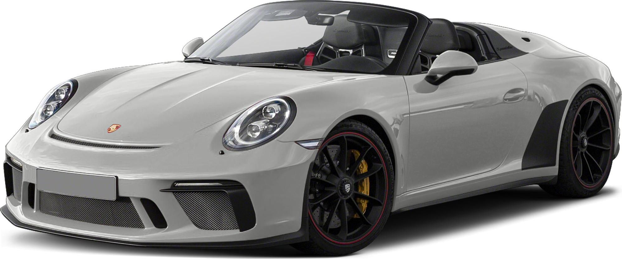 Convertible sports car front view with black alloy wheels and performance brakes