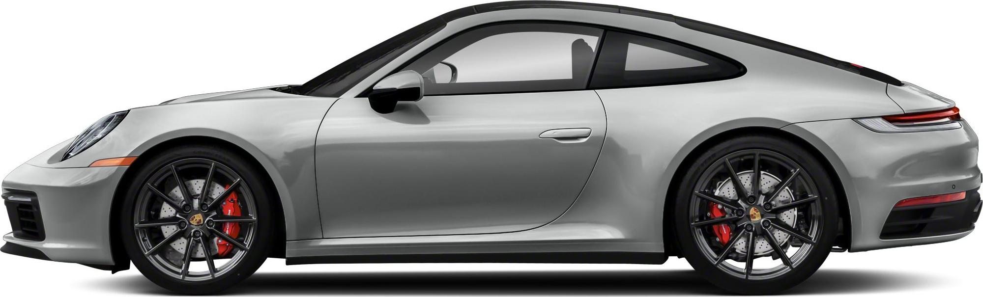 Modern sports coupe side profile with alloy wheels and red brake calipers