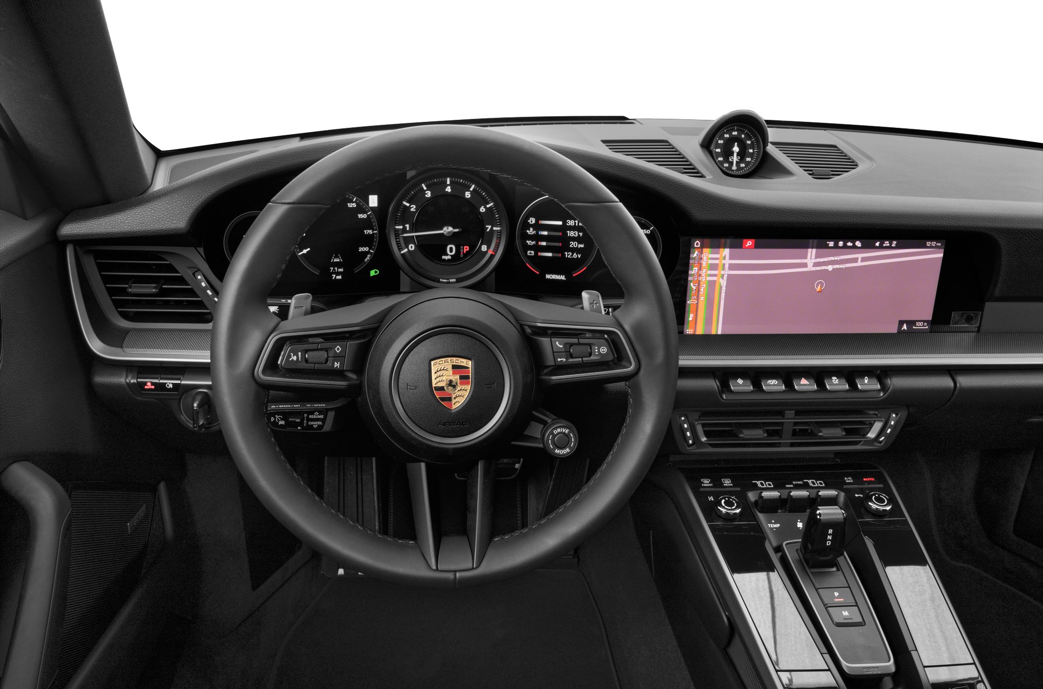 Digital dashboard, sport chrono clock, and advanced steering wheel controls
