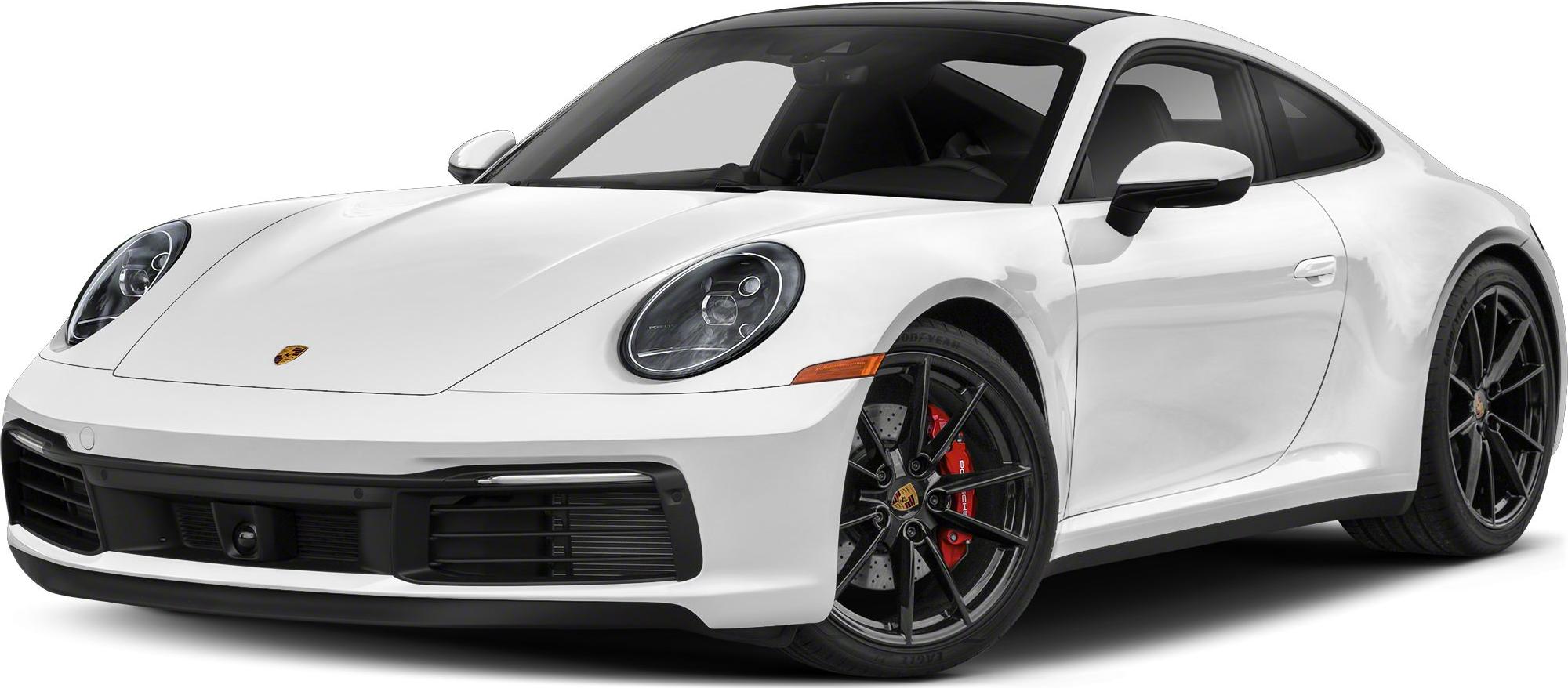 Front side view with black wheels, LED headlights, and red brake calipers