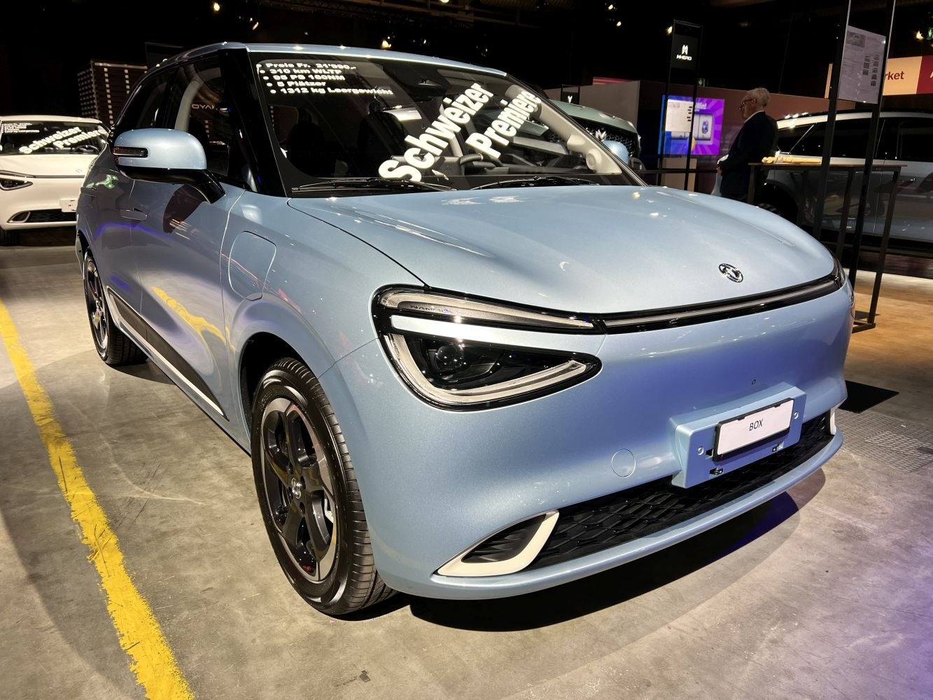 Sleek LED headlights and aerodynamic front design
