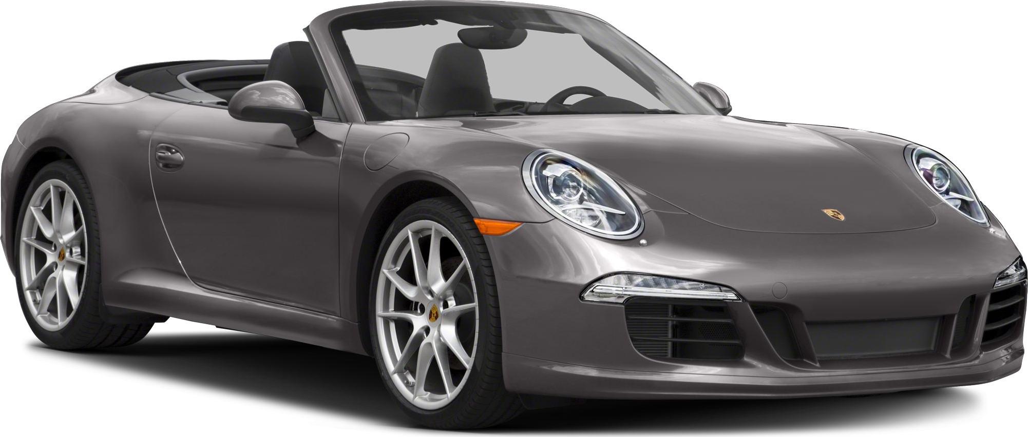 Convertible sports car with round headlights and multi-spoke alloy wheels