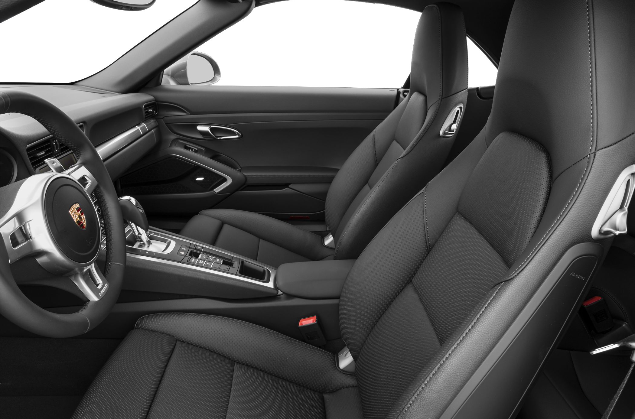 Leather sport seats and modern dashboard interior