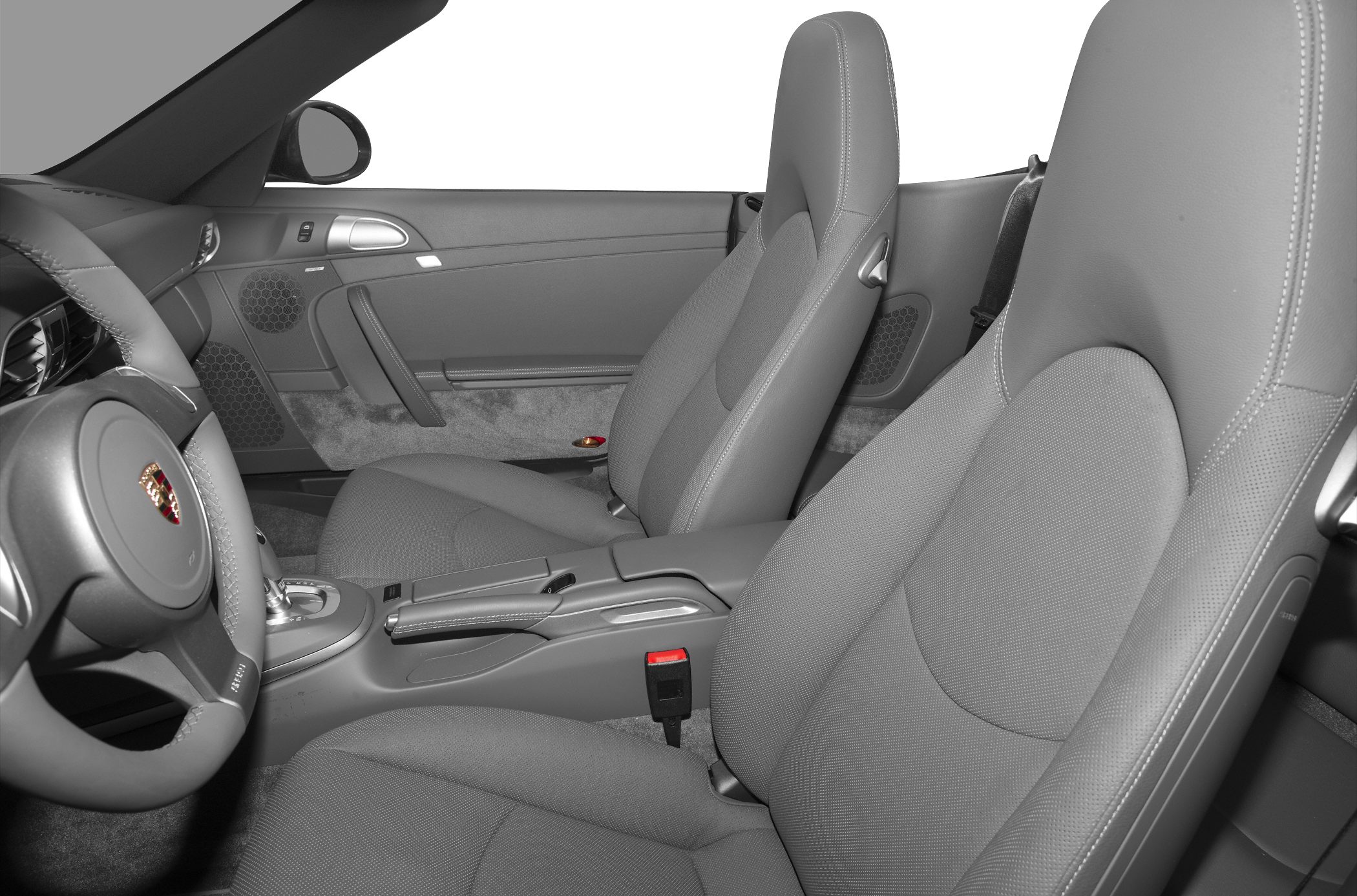 Luxury convertible cabin with sport seats and detailed interior design