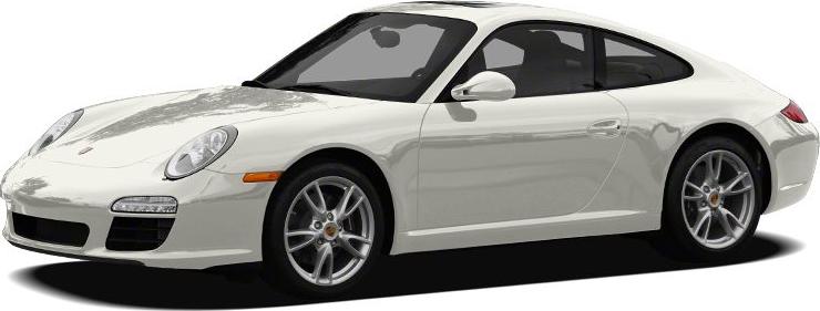 White coupe side profile with sporty alloy wheels.