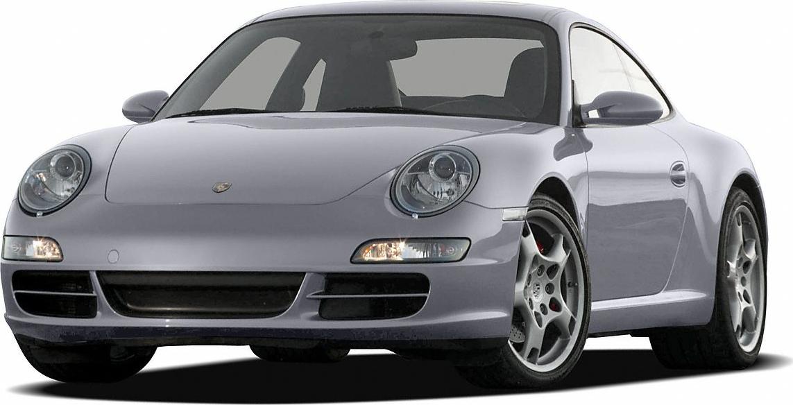 Sporty coupe front view with oval headlights and alloy wheels.