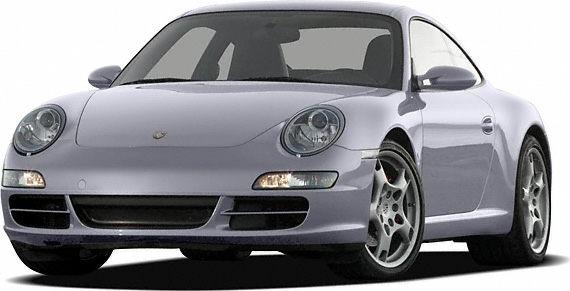 Front view with round headlights and alloy wheels