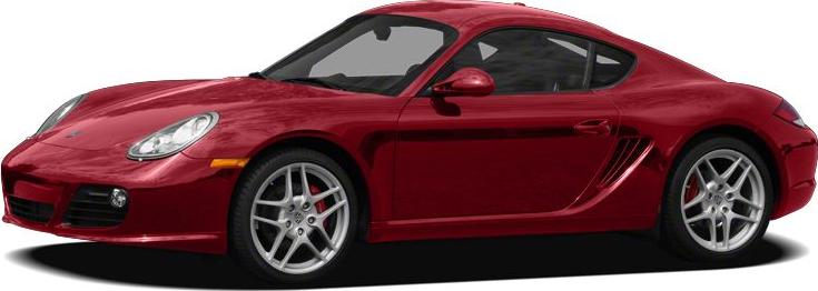 Side view of red sports coupe with alloy wheels