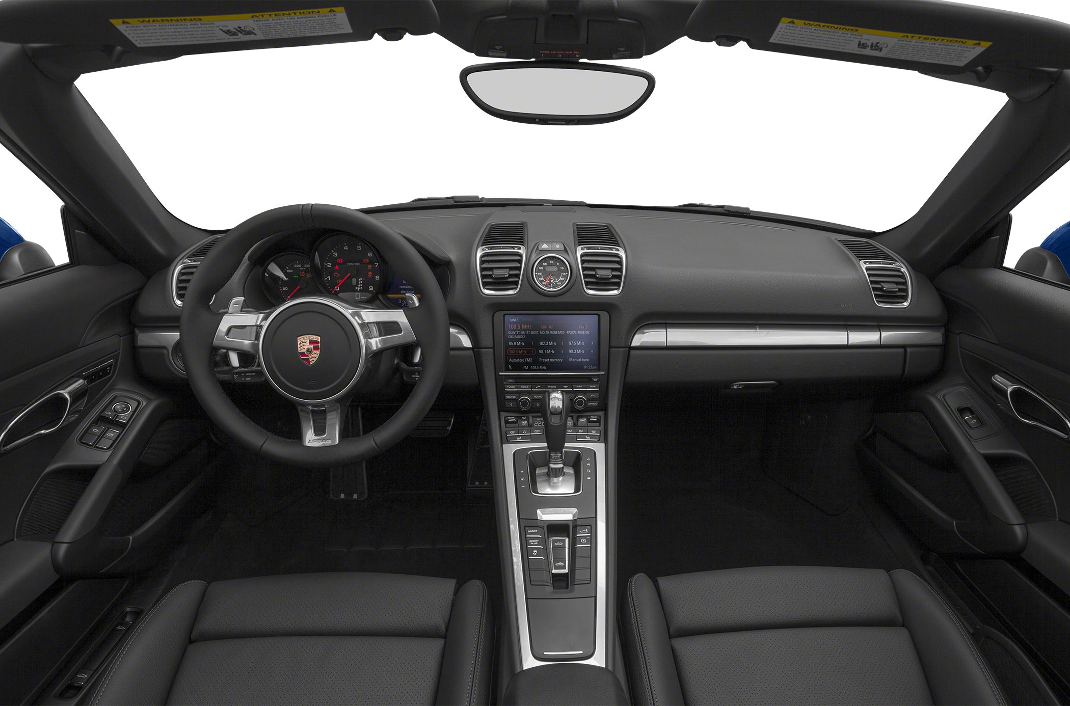 Dashboard, steering wheel, center console controls interior
