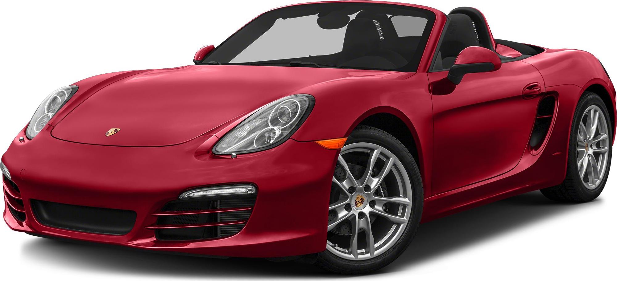 Red convertible front angle with clear headlights and alloy wheels