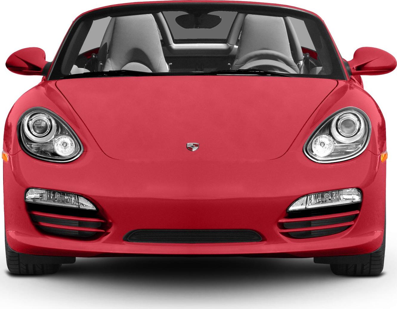 Front view with distinctive headlights and sleek open-top interior