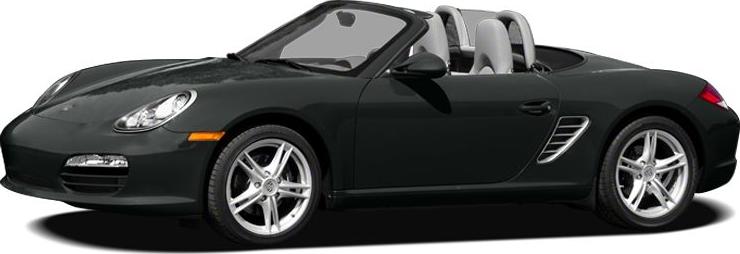 Convertible sports car side profile with alloy wheels and sleek doors
