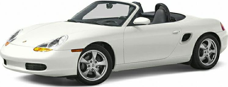 White two-seater convertible with rounded headlights and alloy wheels