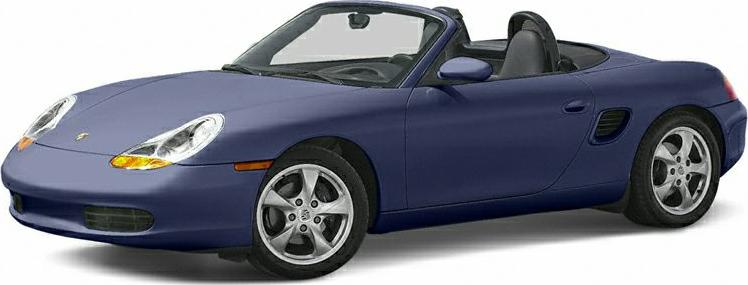 Blue convertible with sleek, sporty side profile and alloy wheels