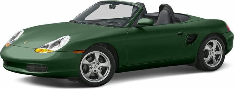 Green convertible roadster with front-side view and five-spoke alloy wheels