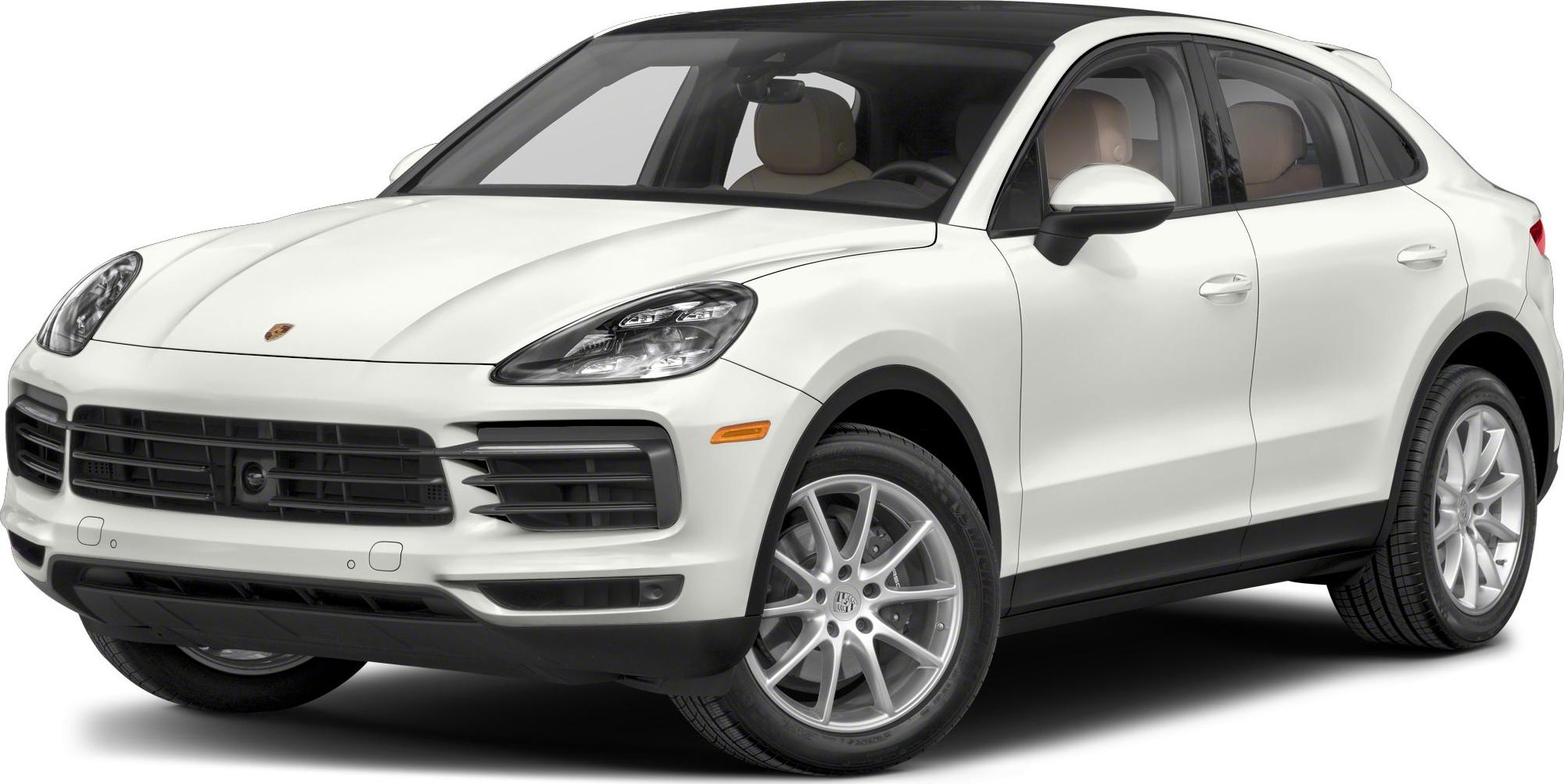 White luxury SUV with prominent front grille and coupe profile