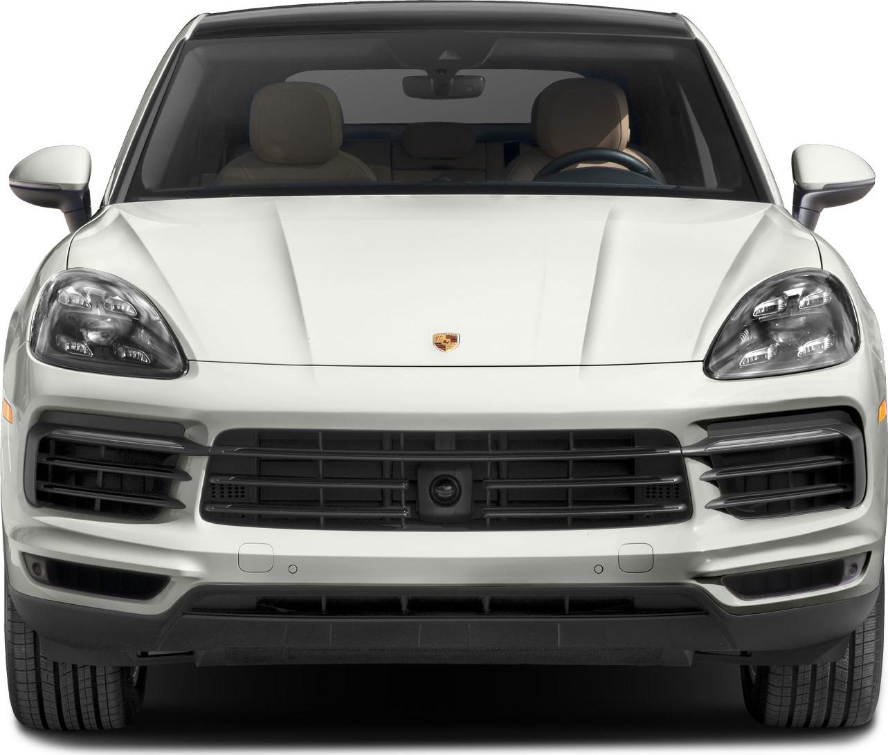 Front view with prominent headlights and grille