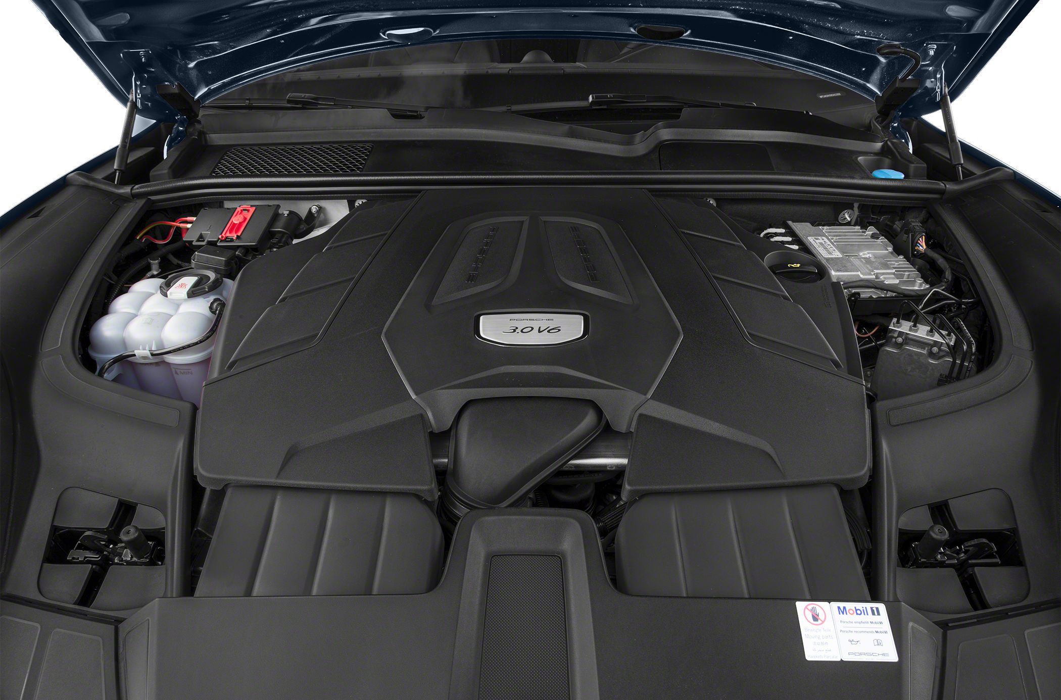 3.0 V6 engine with detailed engine cover and compartments