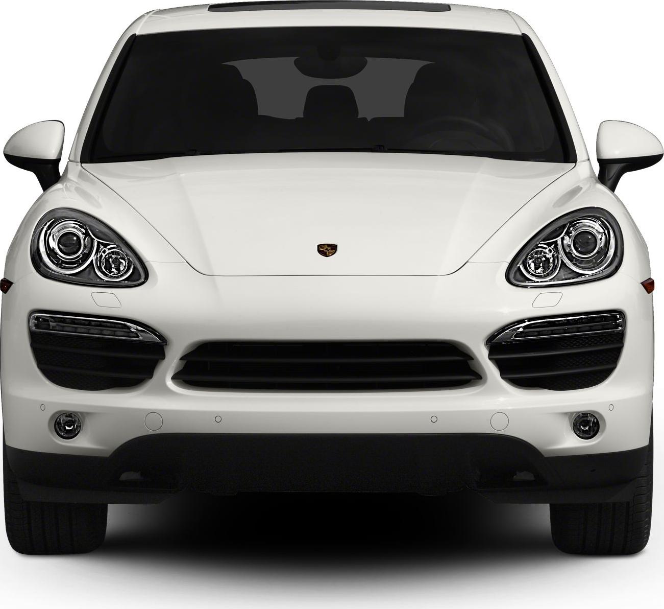 Prominent front view with distinctive headlights and wide grille