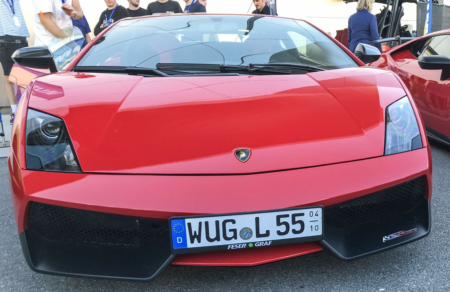Front view with aggressive headlights and aerodynamic bumper