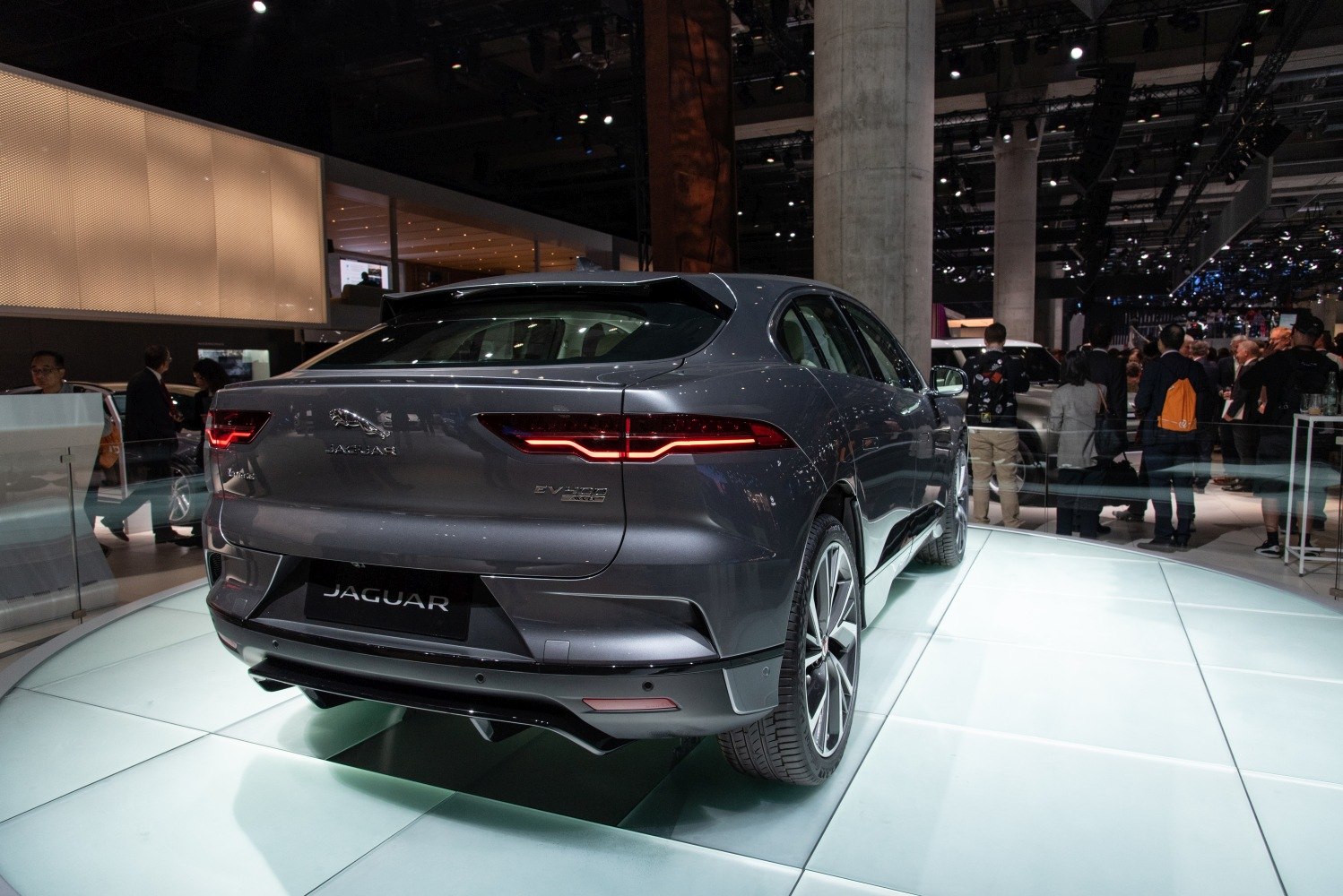 Rear view showing LED tail lights and sporty rear design