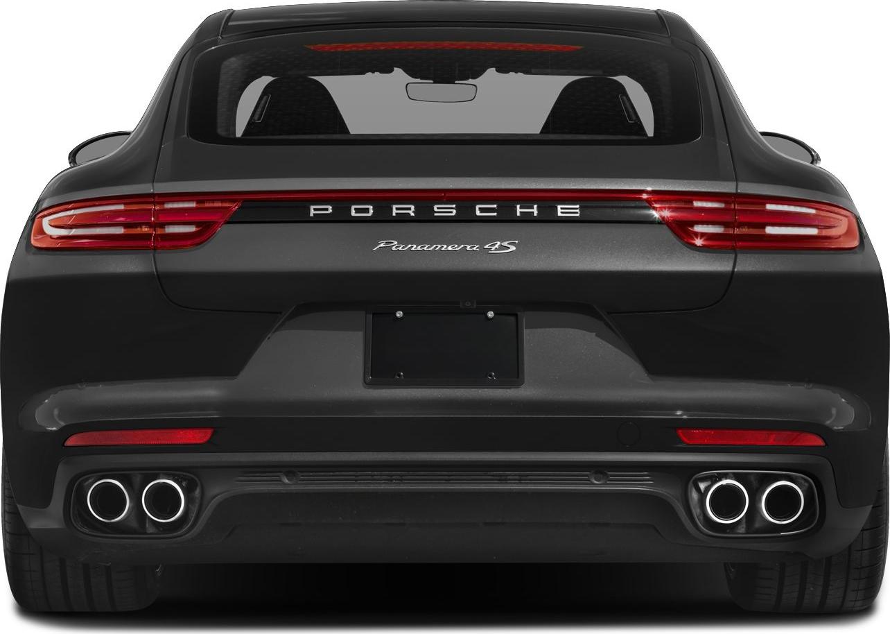 Rear view with quad exhaust tips and connected LED tail lights