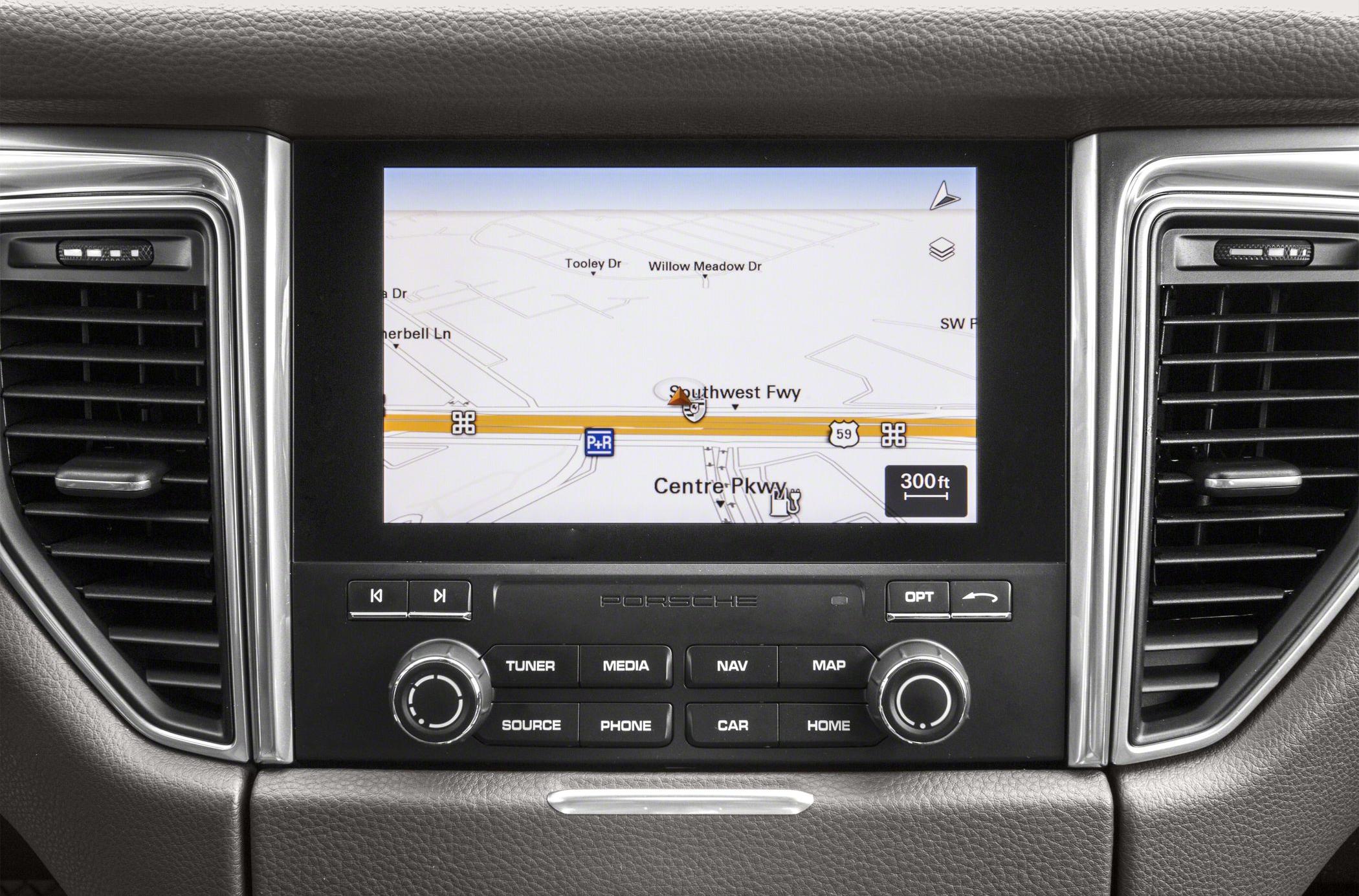 Navigation system and central dashboard controls with air vents