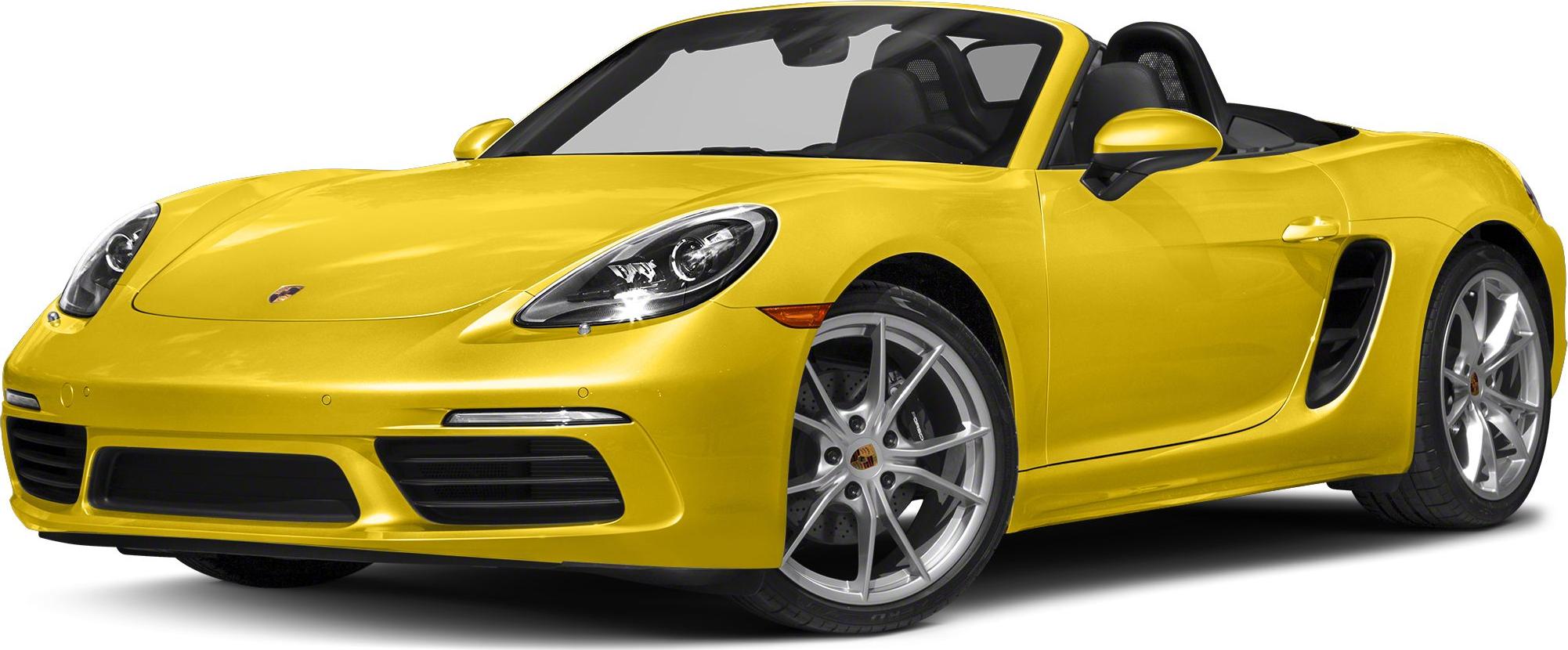 Yellow convertible sports car with alloy wheels and sleek front design