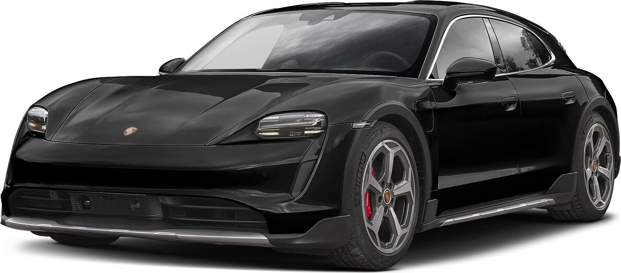 Front view of a sleek electric vehicle with aerodynamic design and modern headlights