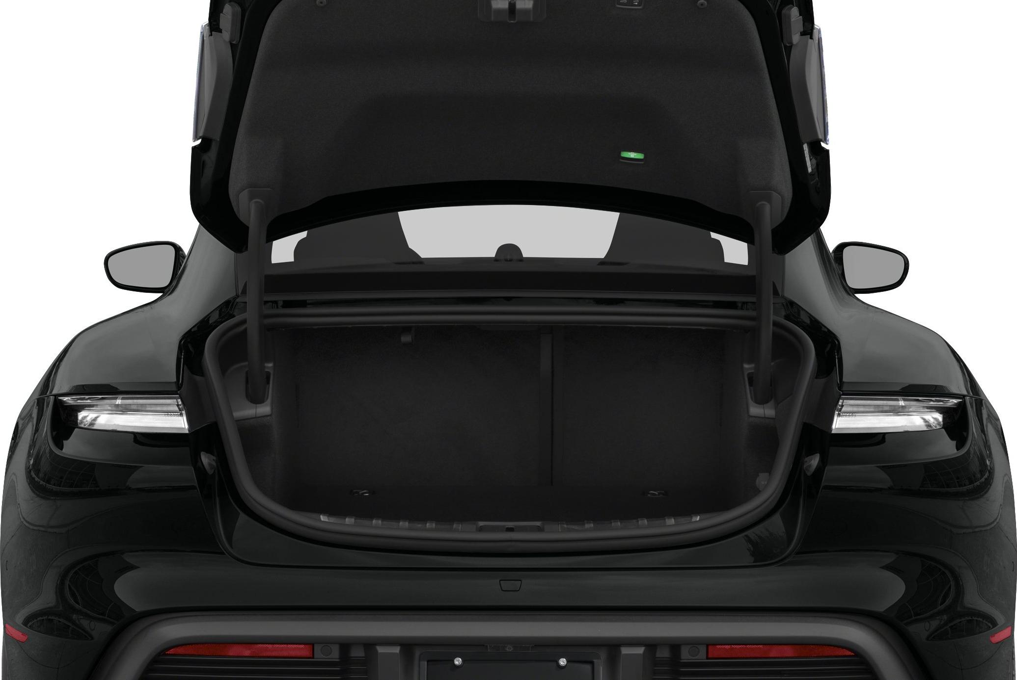 Open rear trunk space of modern electric sports sedan