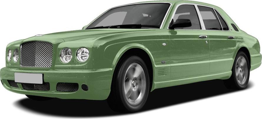 Luxury sedan with iconic front grille and quad headlights