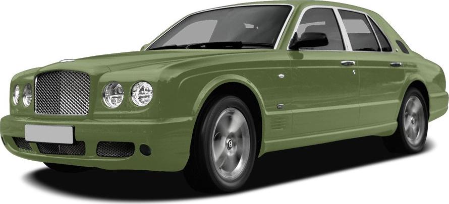 Front grille and round headlights of a classic luxury sedan