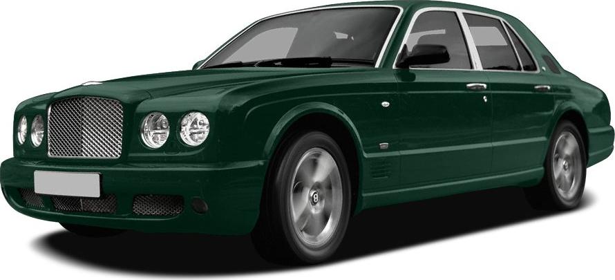 Classic luxury sedan with iconic front grille and quad circular headlights