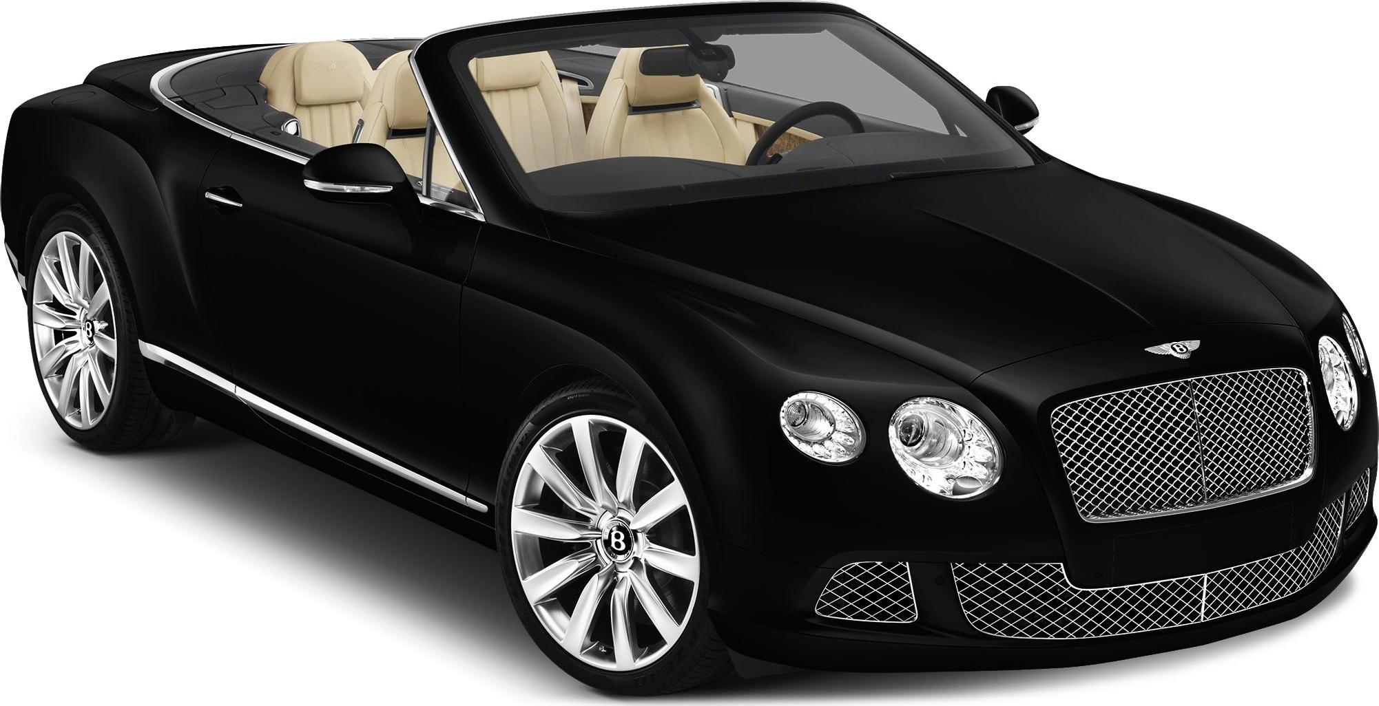 Luxury convertible with mesh grille, round headlights, and beige leather interior