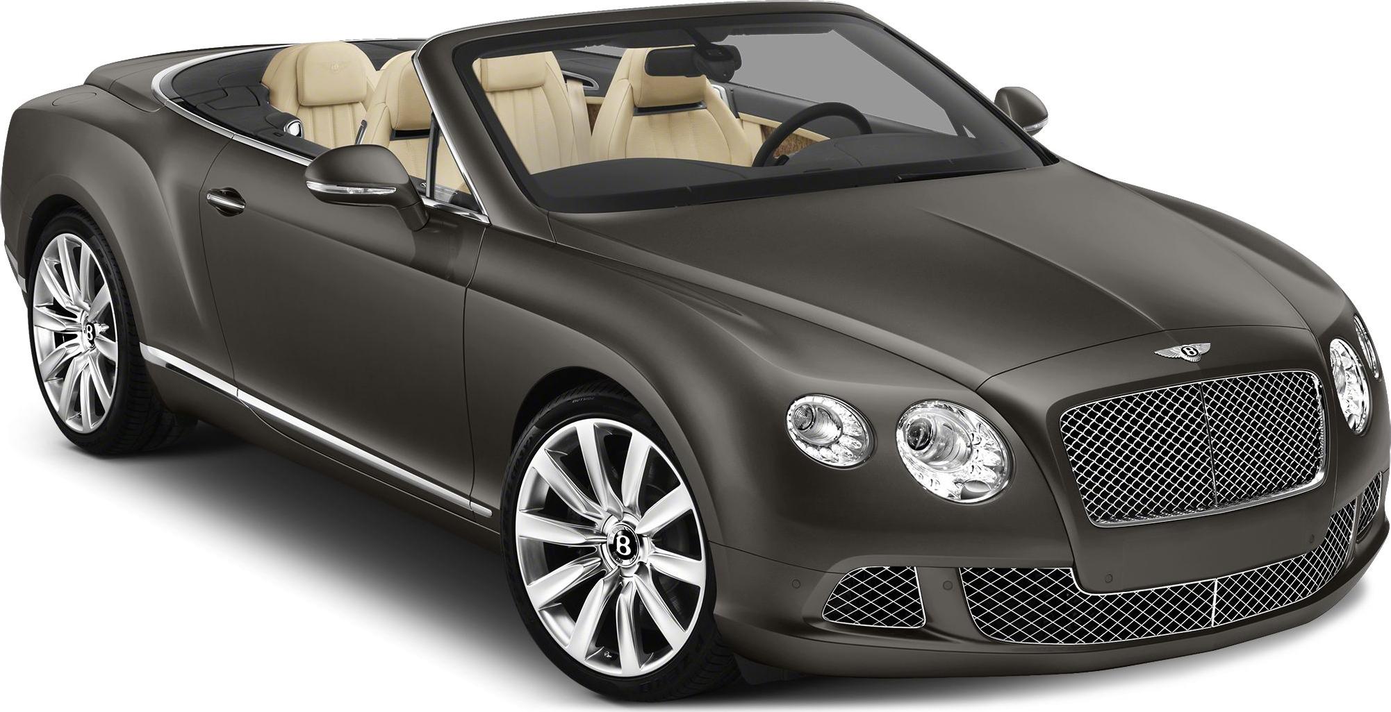 Luxury convertible with beige leather interior and chrome mesh grille
