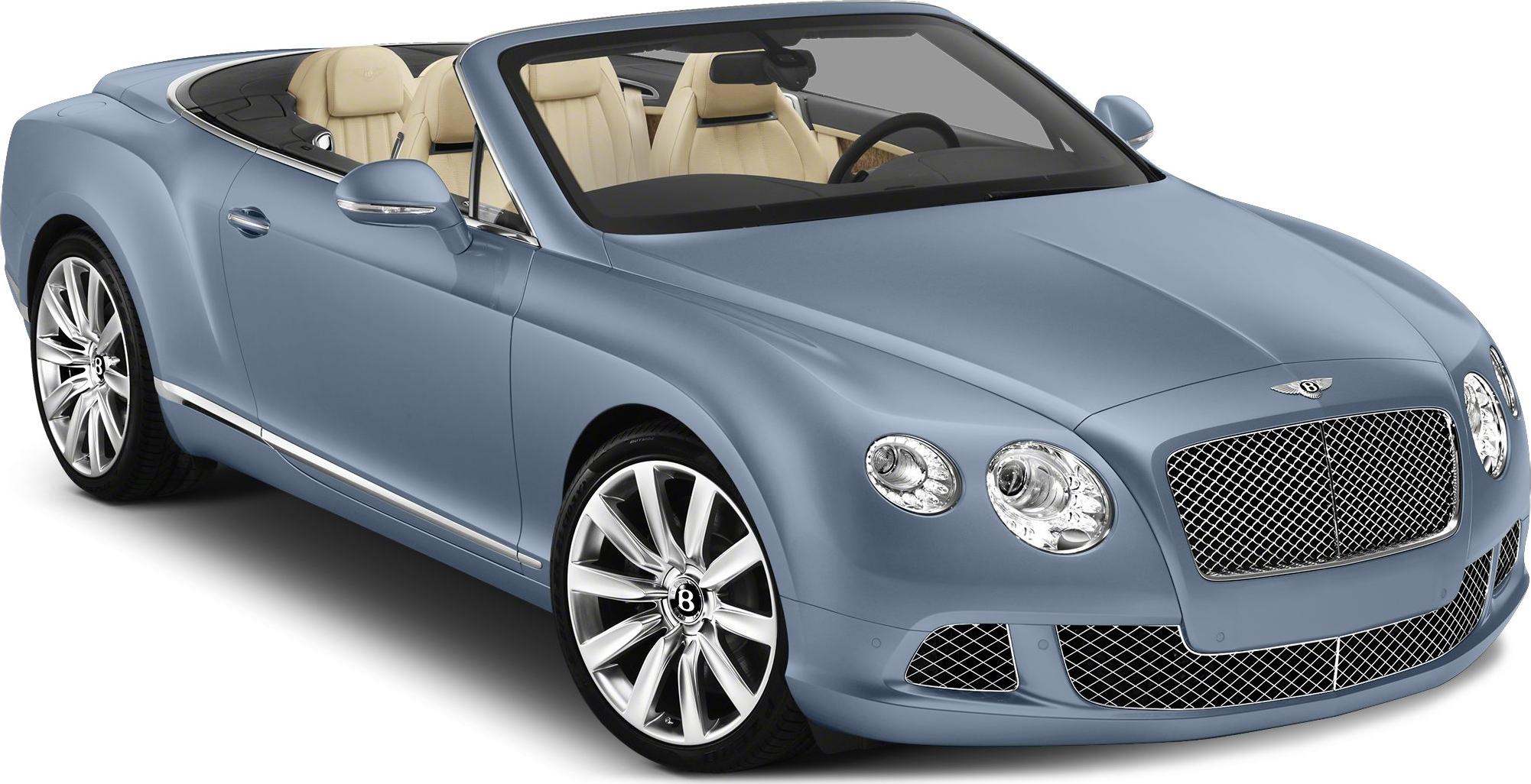 Convertible luxury vehicle with beige leather interior and prominent front grille