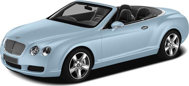 Luxury convertible with chrome mesh grille and five-spoke alloy wheels.