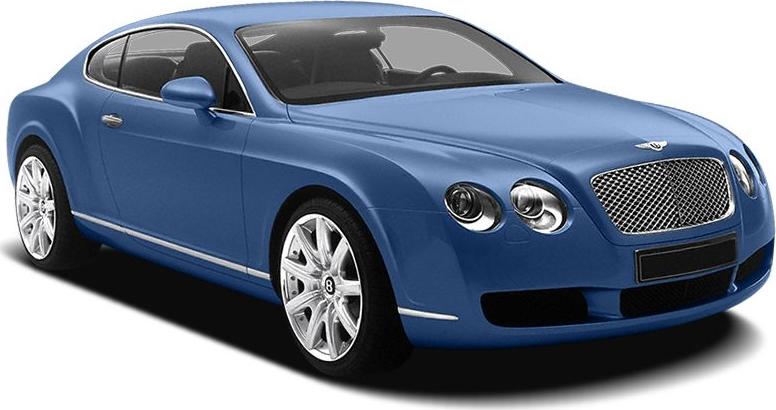 Front view of a luxury coupe with mesh grille and rounded headlights