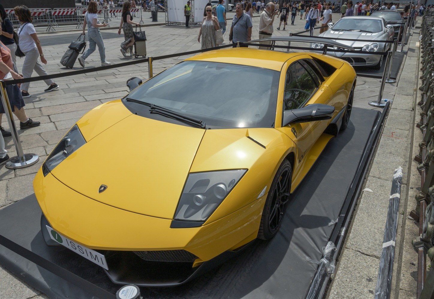 Yellow front view with sleek headlights and aerodynamic shape