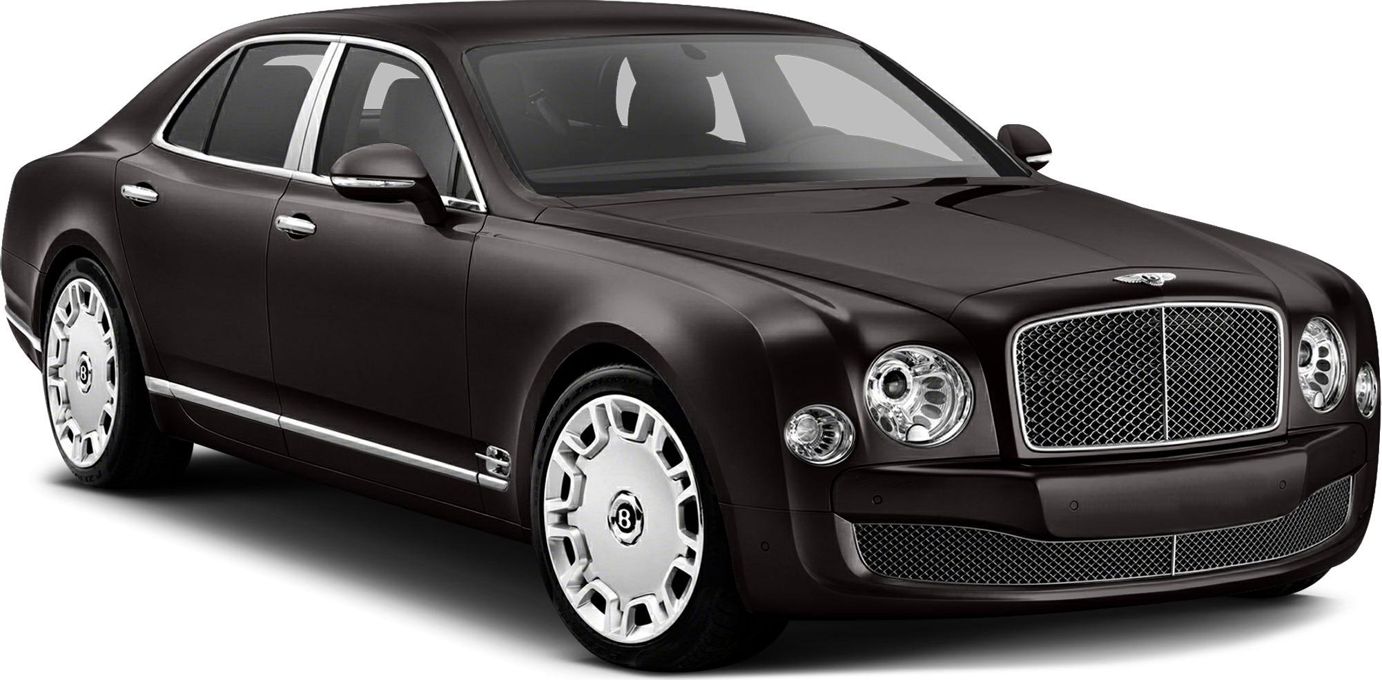 Luxury sedan with chrome mesh grille and polished alloy wheels