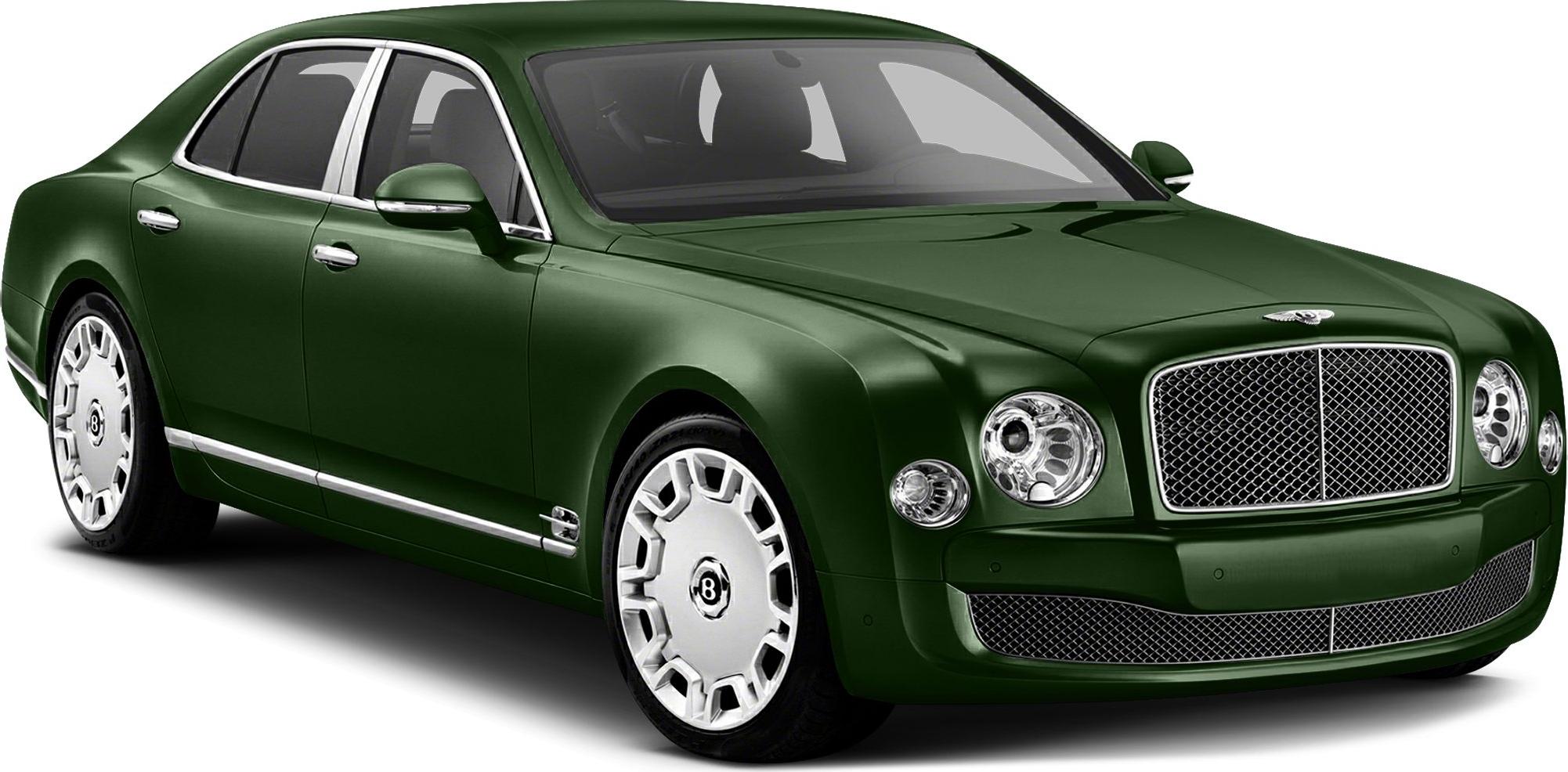 Luxury sedan with chrome mesh grille and distinctive alloy wheels