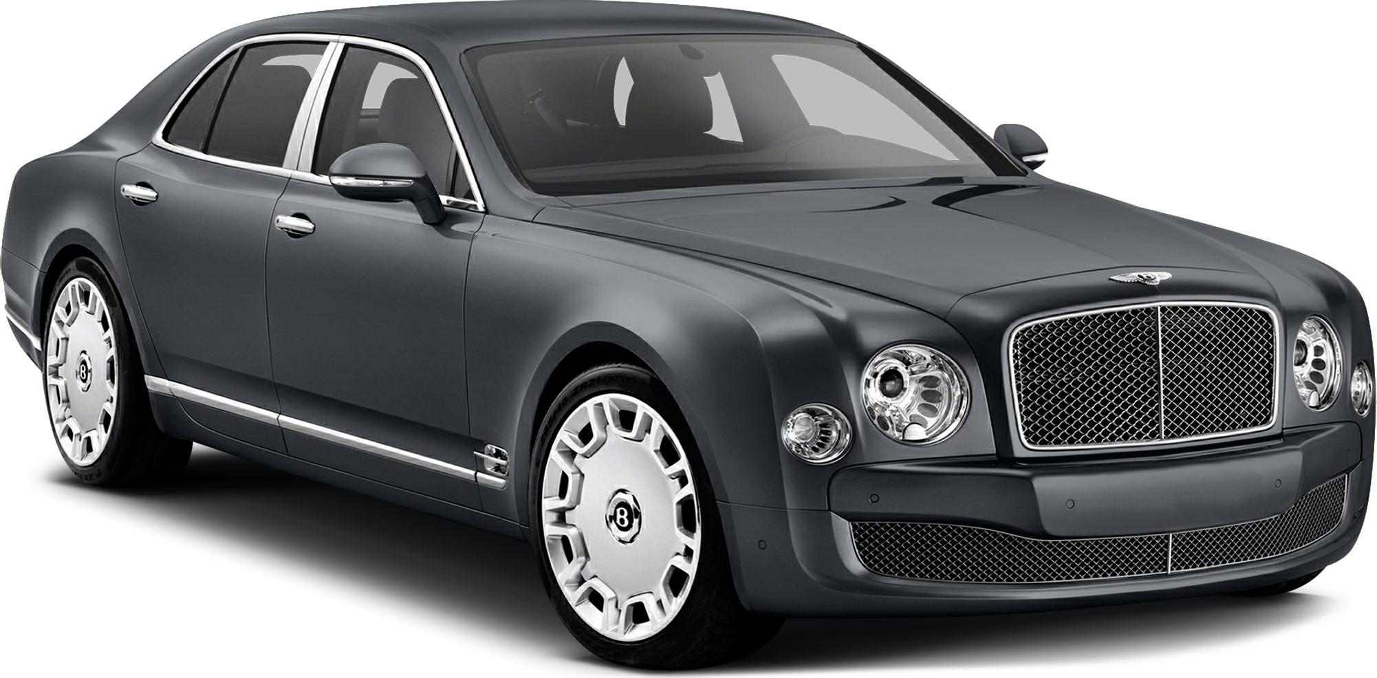 Luxury sedan front side view with round headlights and chrome accents