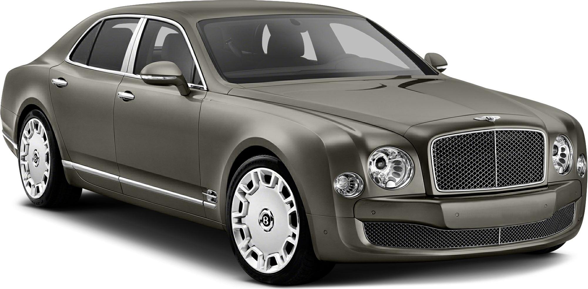 Luxury sedan with vintage-style grille and dual round headlights