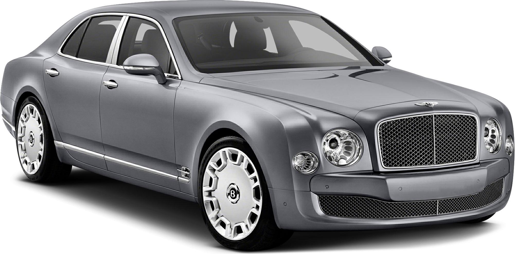 Luxury sedan with distinctive front grille and polished alloy wheels