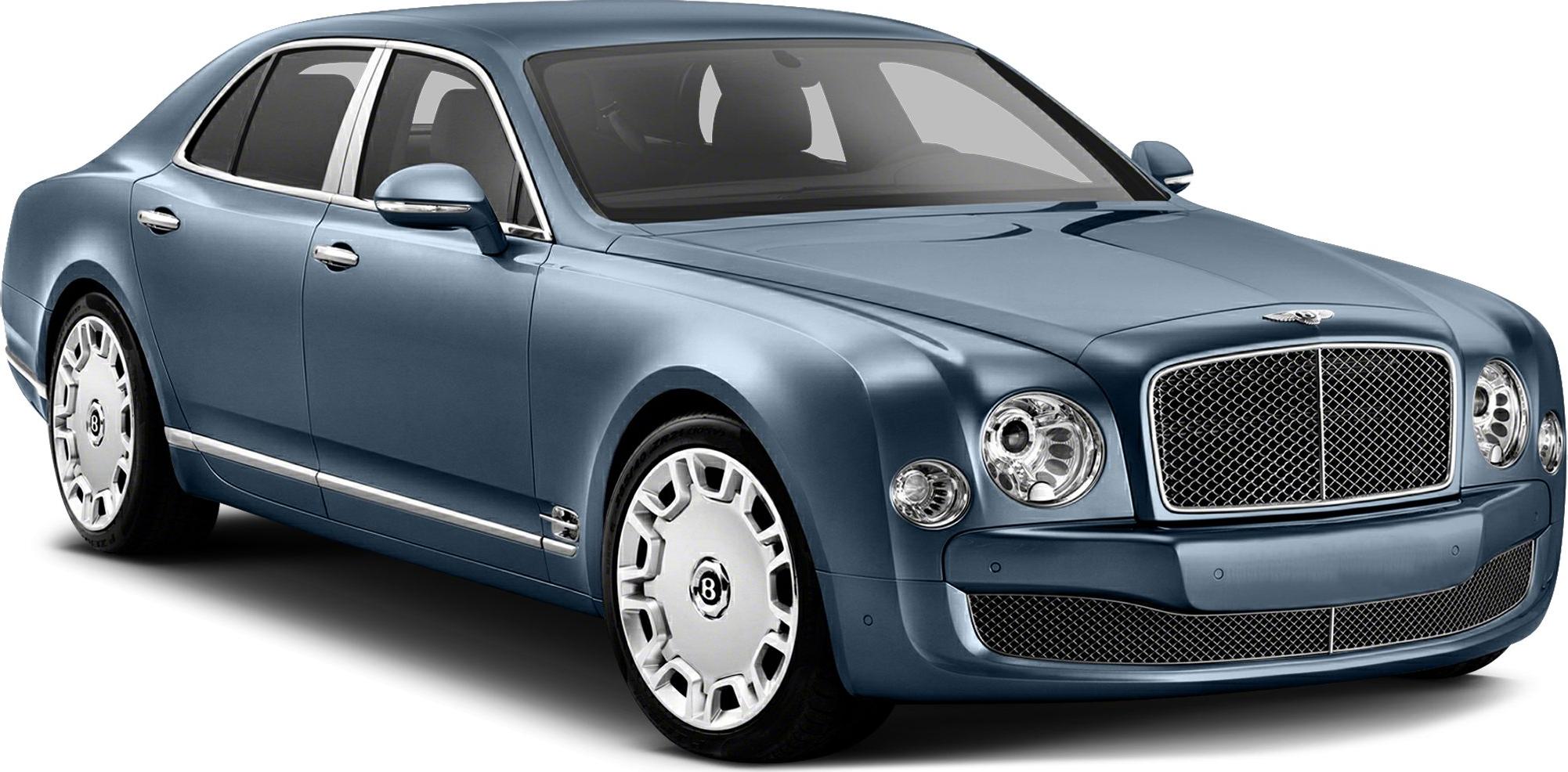 Luxury sedan front grille with round headlights, unique wheel design